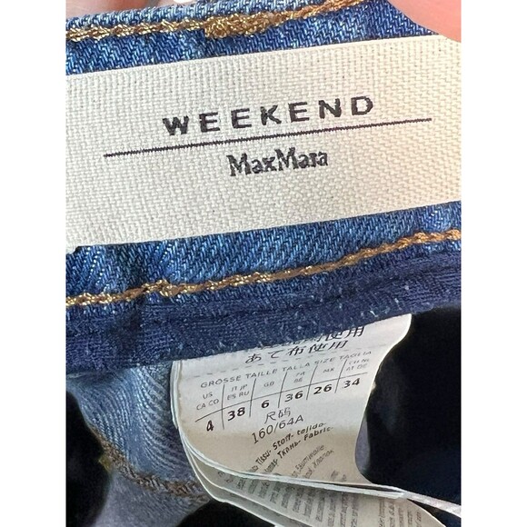 Weekend Max Mara Ecuba Cotton & Linen Bermuda Shorts Pleated Front Coastal 4 - Picture 12 of 13